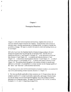Chapter 3 Prototypical Reactions