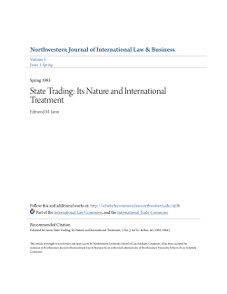 State Trading: Its Nature and International