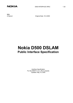 Nokia Standard Document Template