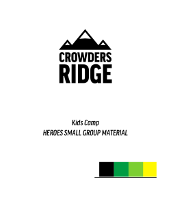 Kids Camp HEROES SMALL GROUP MATERIAL
