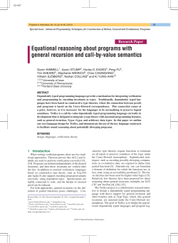Equational reasoning about programs with general recursion and
