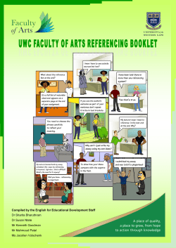 UWC Faculty of Arts Referencing Handbook