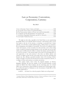 Law as Economy: Convention, Corporation, Currency