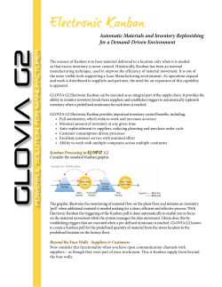 Automatic Materials and Inventory Replenishing for