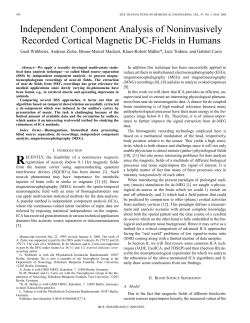 Independent component analysis of noninvasively recorded cortical