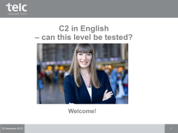 C2 in English – can this level be tested?