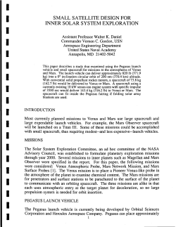Small Satellite Design for Inner Solar System Exploration