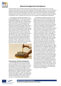 Historical background electrophorus