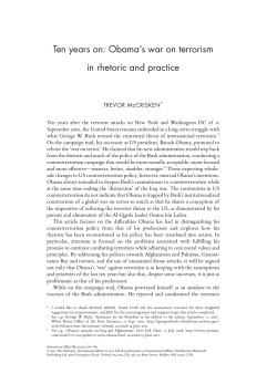 Ten years on: Obama`s war on terrorism in rhetoric and practice