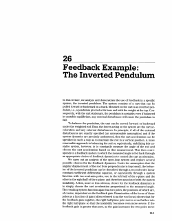 Lecture 26: Feedback example: the inverted pendulum