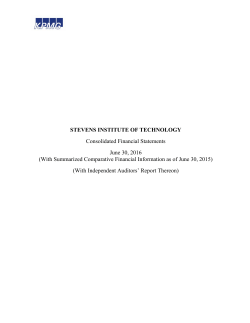 2016 Financial Statements - Stevens Institute of Technology