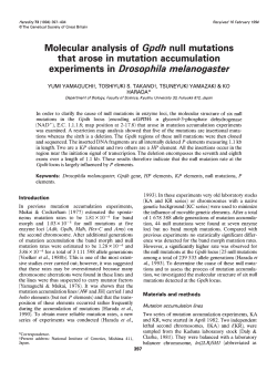 Molecular analysis of Gpdh null mutations that arose in