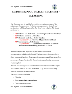 swimming pool water treatment