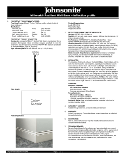 Millwork&reg; Resilient Wall Base -- Inflection profile