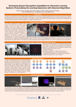 Developing Gesture Recognition Capabilities for
