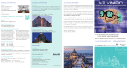 Preliminary Programme - Low Vision and the Brain