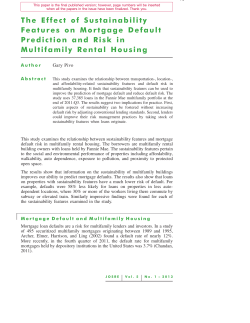 The Effect of Sustainability Features on Mortgage Default Prediction