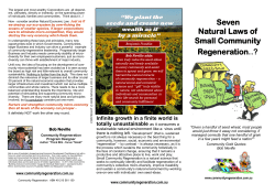 Small Community Regeneration..? Seven Natural Laws of