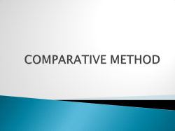 COMPARATIVE METHOD