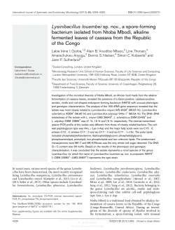 Lysinibacillus louembei sp. nov., a spore