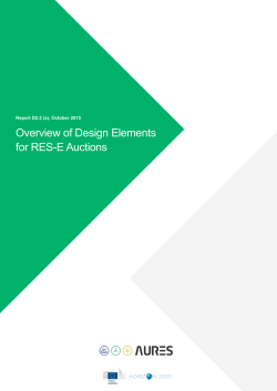 Overview of Design Elements for RES-E Auctions