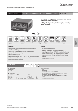Hour meters / timers, electronic