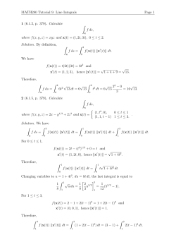 MATH280 Tutorial 9: Line Integrals Page 1 1 (6.1.2, p. 379
