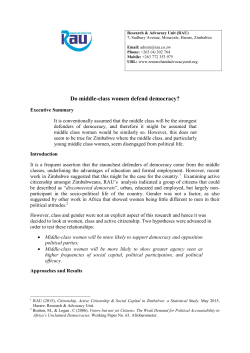 Do middle-class women defend democracy?