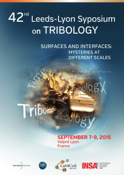 Booklet - 42nd Leeds-Lyon Symposium on Tribology