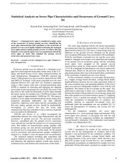 Statistical Analysis on Sewer Pipe Characteristics and