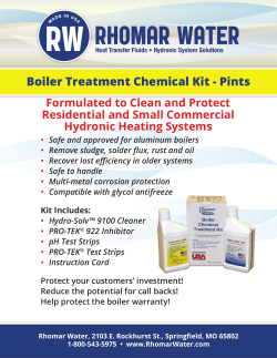 Boiler Treatment Chemical Kit - Pints