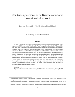 Can trade agreements curtail trade creation and