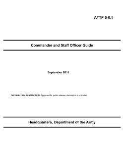 ATTP 5-0.1 Commander and Staff Officer Guide Headquarters