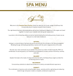 SPA MENU - Impiana KLCC Hotel