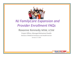 NJ Provider Enrollment FAQs