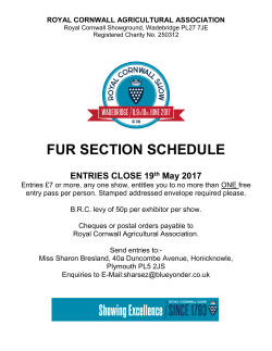 fur section schedule - Royal Cornwall Show