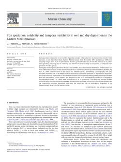 Iron speciation, solubility and temporal variability