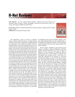 Untitled [Elisheva Carlebach on The Case Against Johann Reuchlin