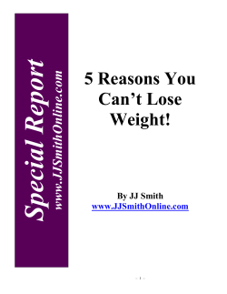 5 Reasons You Can`t Lose Weight