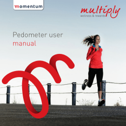 Pedometer user manual