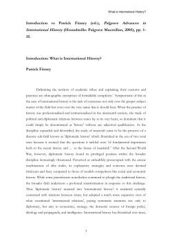 Introduction: What is International History