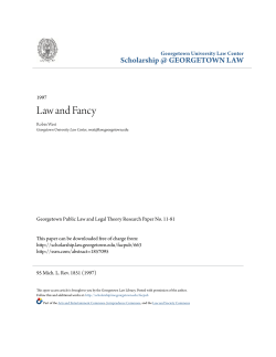 Law and Fancy - Scholarship @ GEORGETOWN LAW
