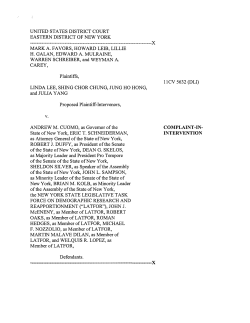 UNITED STATES DISTRICT COURT EASTERN DISTRICT OF NEW