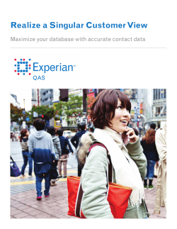 Realize a Singular Customer View
