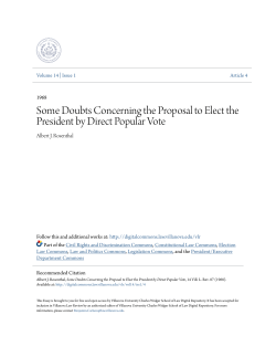 Some Doubts Concerning the Proposal to Elect