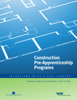 Construction Pre-Apprenticeship Programs
