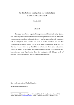 The link between immigration and trade in Spain