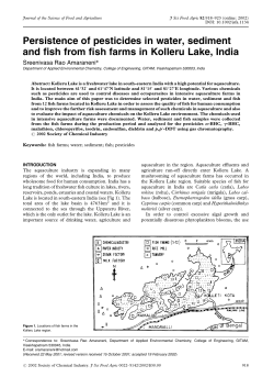 Persistence of pesticides in water, sediment and fish from fish farms