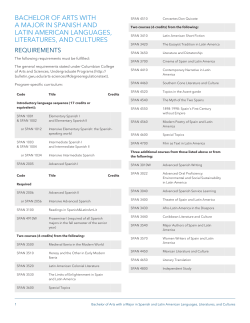 Bachelor of Arts with a Major in Spanish and Latin American