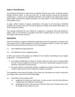 Degree Classification - University of Sheffield